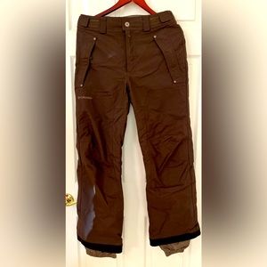 Unisex brown ski/snowboard pants/shell Columbia size small